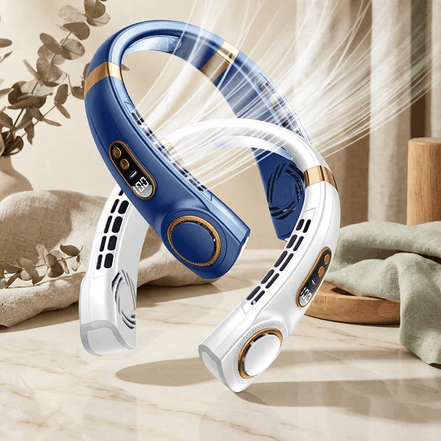 Hands-Free Bladeless Neck Fan – 5-Speed, Rechargeable 