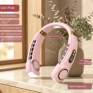 Hands-Free Bladeless Neck Fan – 5-Speed, Rechargeable 