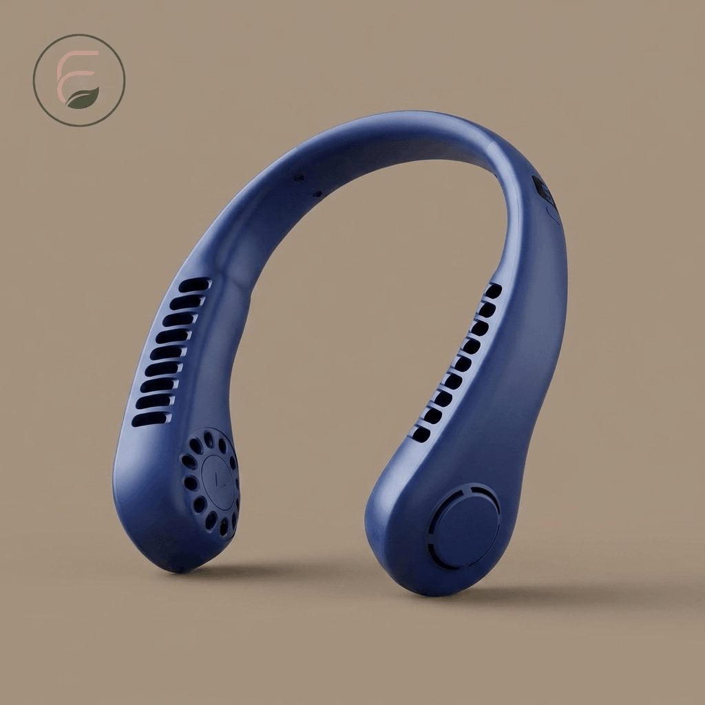 360° Twistable Bladeless Neck Fan – 5-Speed, USB Rechargeable