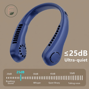 360° Twistable Bladeless Neck Fan – 5-Speed, USB Rechargeable