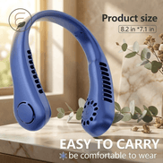 360° Twistable Bladeless Neck Fan – 5-Speed, USB Rechargeable