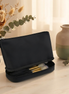 Small 2-Layer Travel Makeup Bag with Brush Holder (Black) 