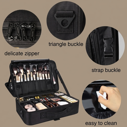 3-Layer Professional Makeup & Tools Train Case 