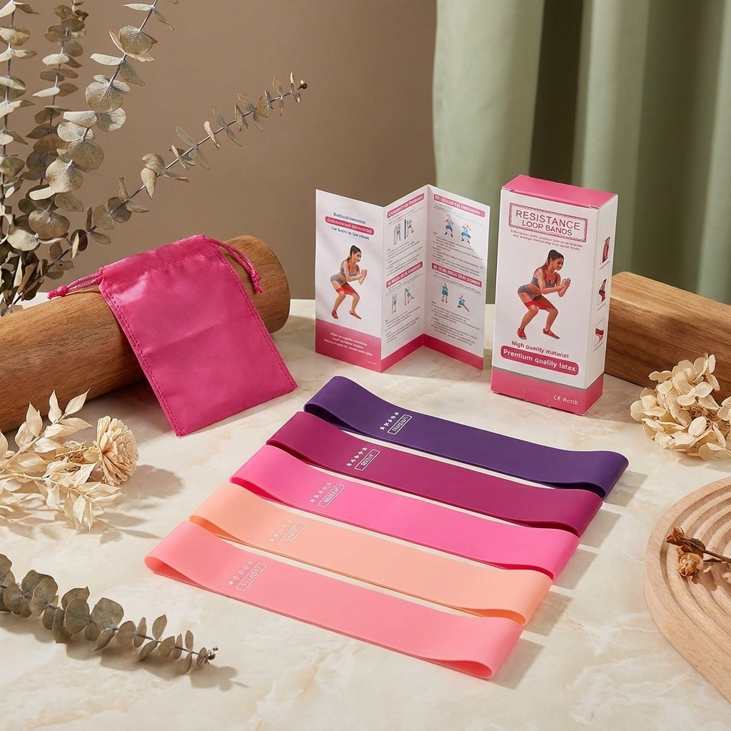 Portable Resistance Band Set for Yoga & Strength Training 