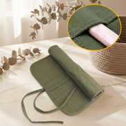 22-Slot Roll-Up Brush Storage Bag 
