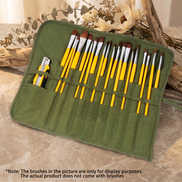 22-Slot Roll-Up Brush Storage Bag 