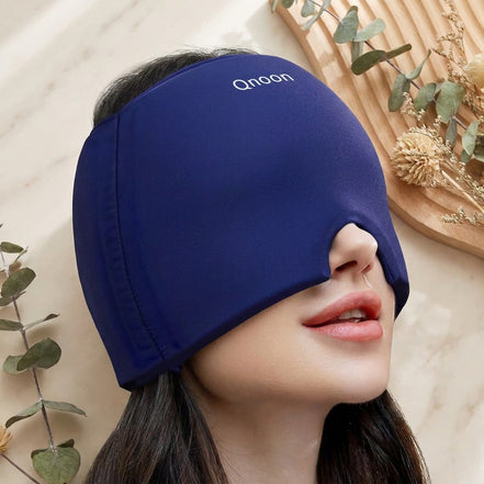Migraine Relief Cap, Headache Relief Cap Mask Products, Cooling Odorless Gel Ice Head Wrap for Tension, Stress,Hangover & Puffy Eyes