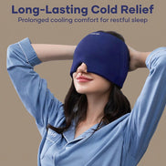Migraine Relief Cap, Headache Relief Cap Mask Products, Cooling Odorless Gel Ice Head Wrap for Tension, Stress,Hangover & Puffy Eyes