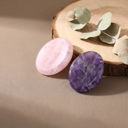 Amethyst & Rose Quartz Worry Stones (Set of 2)