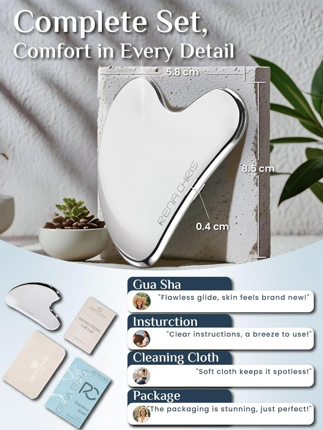 Stainless Steel Gua Sha Facial Sculpting Tool