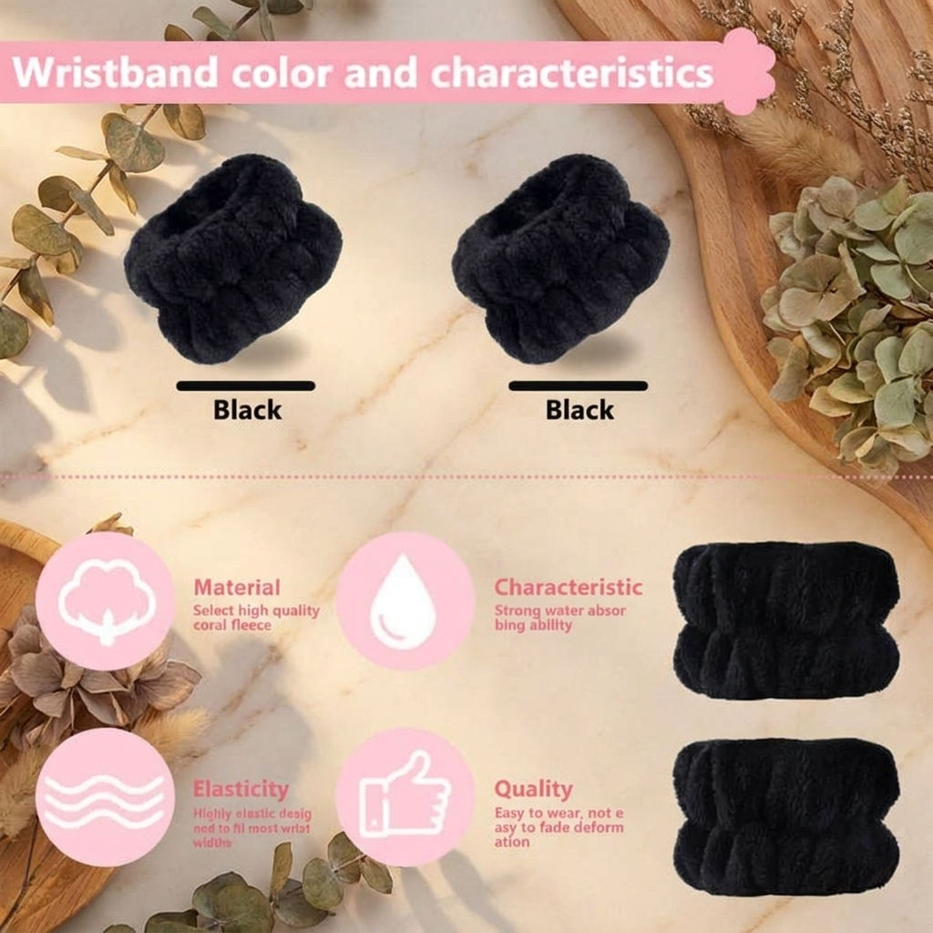 Absorbent Wrist Wash Bands (Set of 2)