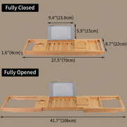 Adjustable Bamboo Bathtub Caddy Tray