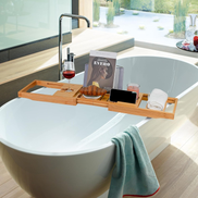 Adjustable Bamboo Bathtub Caddy Tray