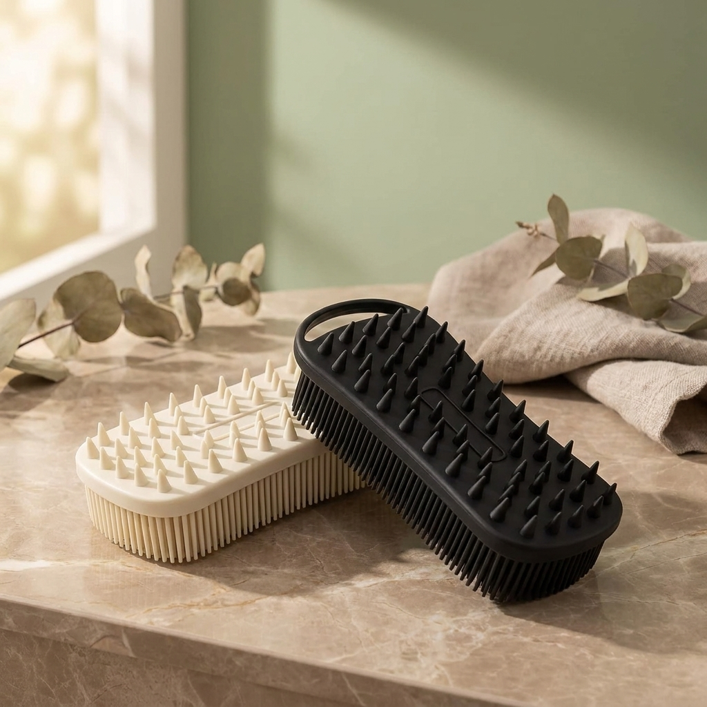 2-in-1 Silicone Exfoliating Body Scrubber (Set of 2)