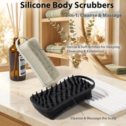 2-in-1 Silicone Exfoliating Body Scrubber (Set of 2)