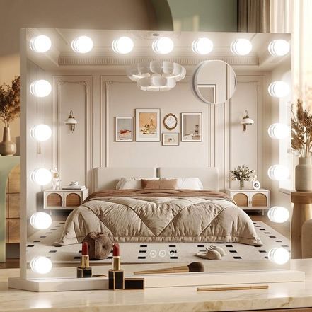Hollywood Vanity Mirror with 17 LED Lights & 10X Magnification