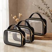 Clear PVC Toiletry Bag Set (3 Pack)