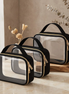 Clear PVC Toiletry Bag Set (3 Pack)