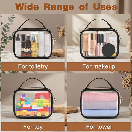 Clear PVC Toiletry Bag Set (3 Pack)