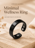 Stainless Steel Open Wellness Ring – Minimal Unisex Everyday Band