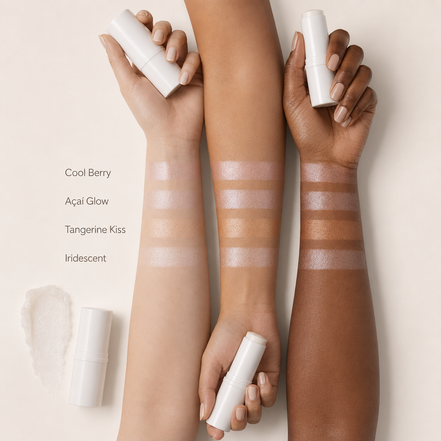 Daily Dew Stick, Cooling Highlighter Stick for Dewy Skin, Gives Your Complexion a Radiant Glow, Vegan & Cruelty-Free, Iridescent