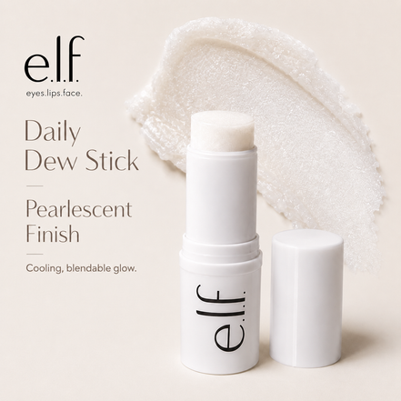 Daily Dew Stick, Cooling Highlighter Stick for Dewy Skin, Gives Your Complexion a Radiant Glow, Vegan & Cruelty-Free, Iridescent