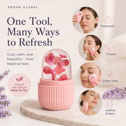 Reusable Ice Roller for Face & Eyes | Premium Facial Ice Mold for Skin Care | Face Cooling Roller for Refreshing Glow