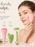 3-In-1 Natural Jade Roller and Gua Sha Set for Face and Eye Ice Roller Facial Cooling Massage Roller