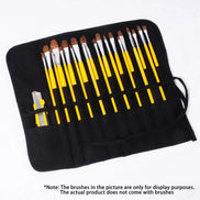 22-Slot Roll-Up Brush Storage Bag 