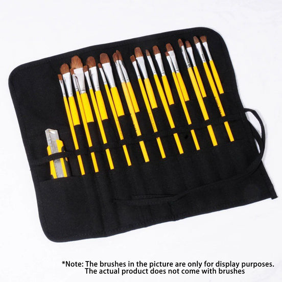 22-Slot Roll-Up Brush Storage Bag 