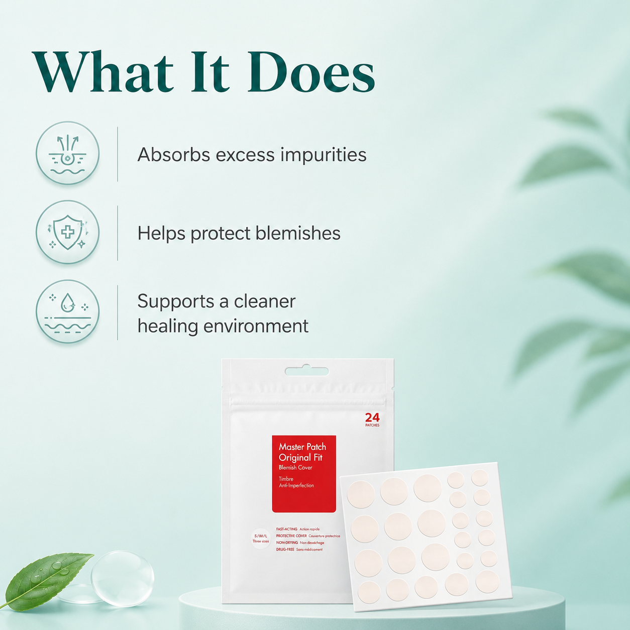 Acne Pimple Patches Absorbing Hydrocolloid Original 3 Size Patches