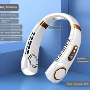 Hands-Free Bladeless Neck Fan – 5-Speed, Rechargeable 