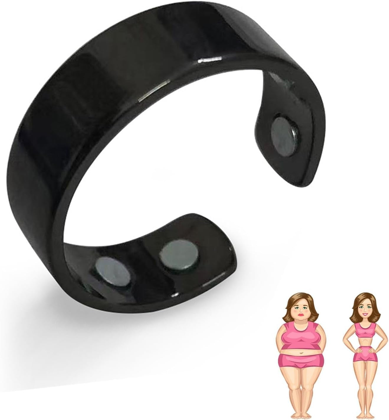 Stainless Steel Open Wellness Ring – Minimal Unisex Everyday Band