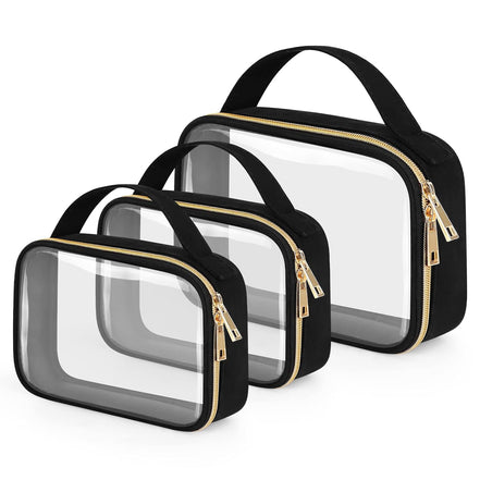 Clear PVC Toiletry Bag Set (3 Pack)