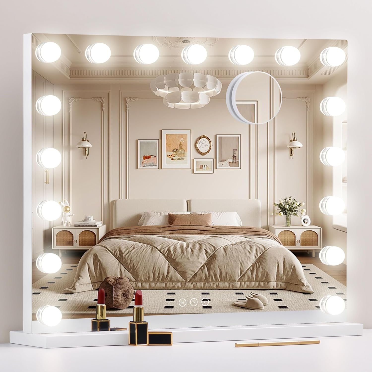 Hollywood Vanity Mirror with 17 LED Lights & 10X Magnification