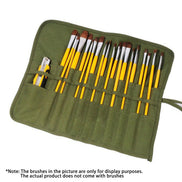 22-Slot Roll-Up Brush Storage Bag 