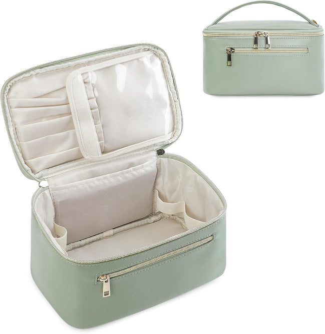 Vegan Leather Travel Makeup Organizer Bag