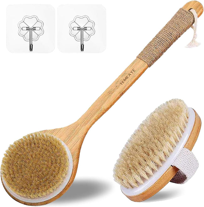 Wooden Dry Body Brush Set