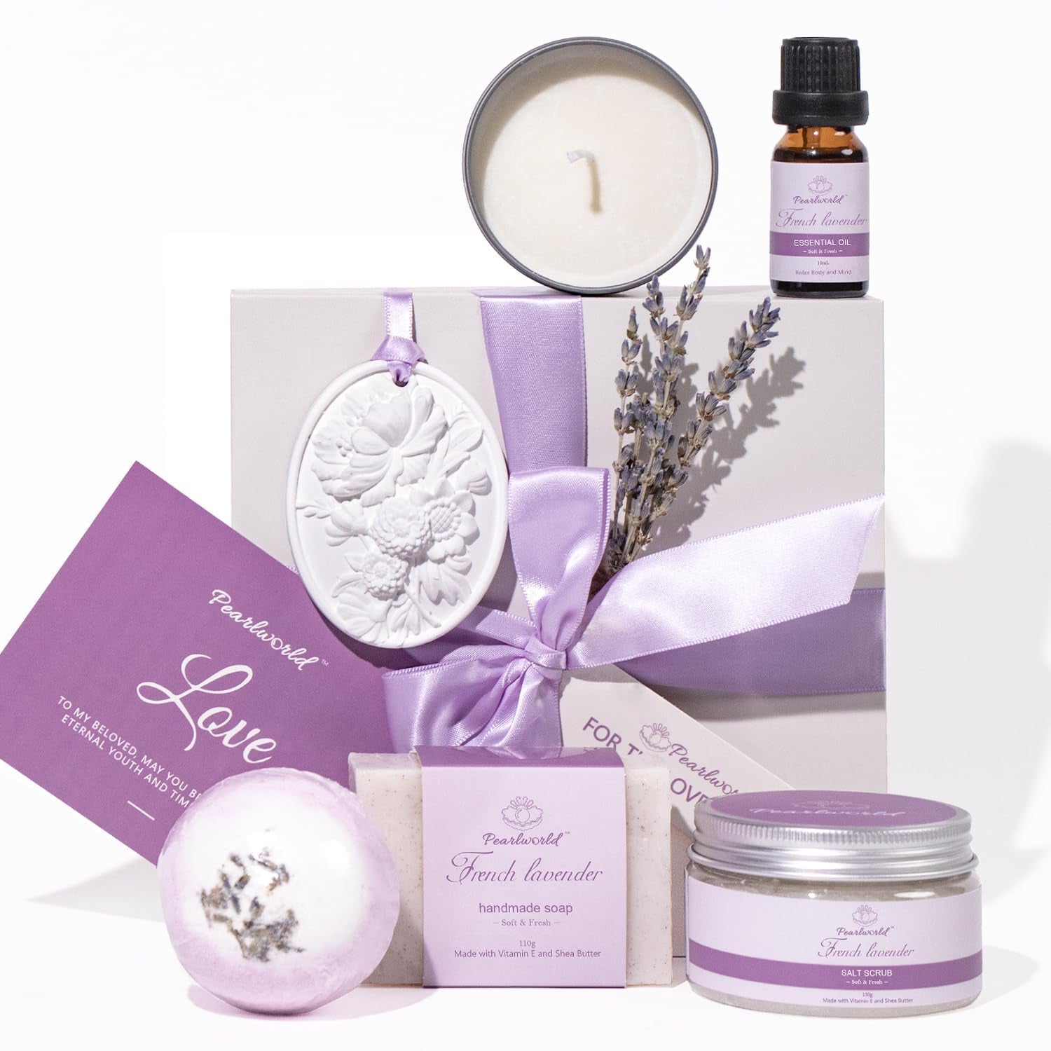 Lavender 7-Piece Home Spa Gift Set